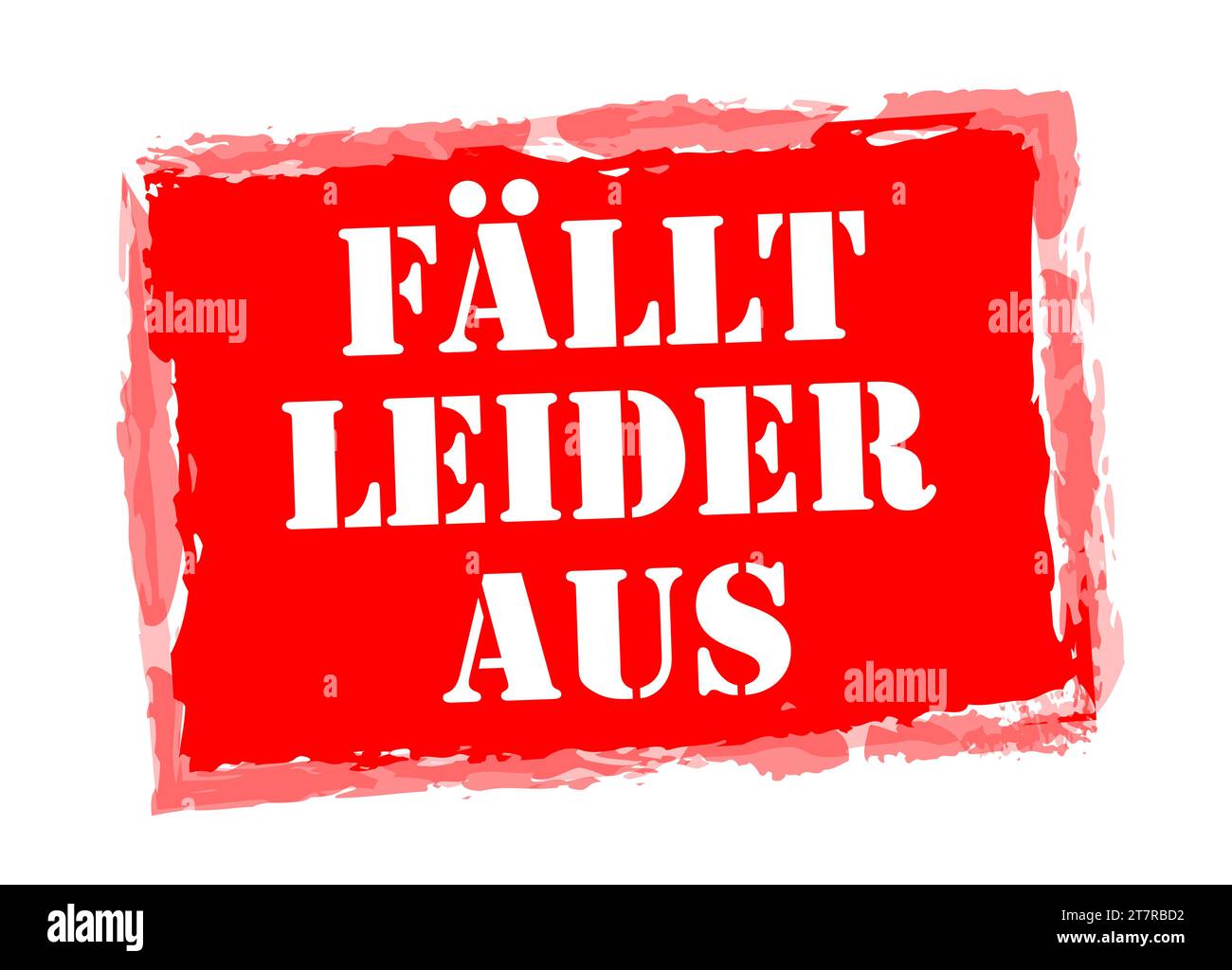 Tampon en caoutchouc vectoriel EPS de couleur rouge avec texte annulé (texte allemand) Illustration de Vecteur