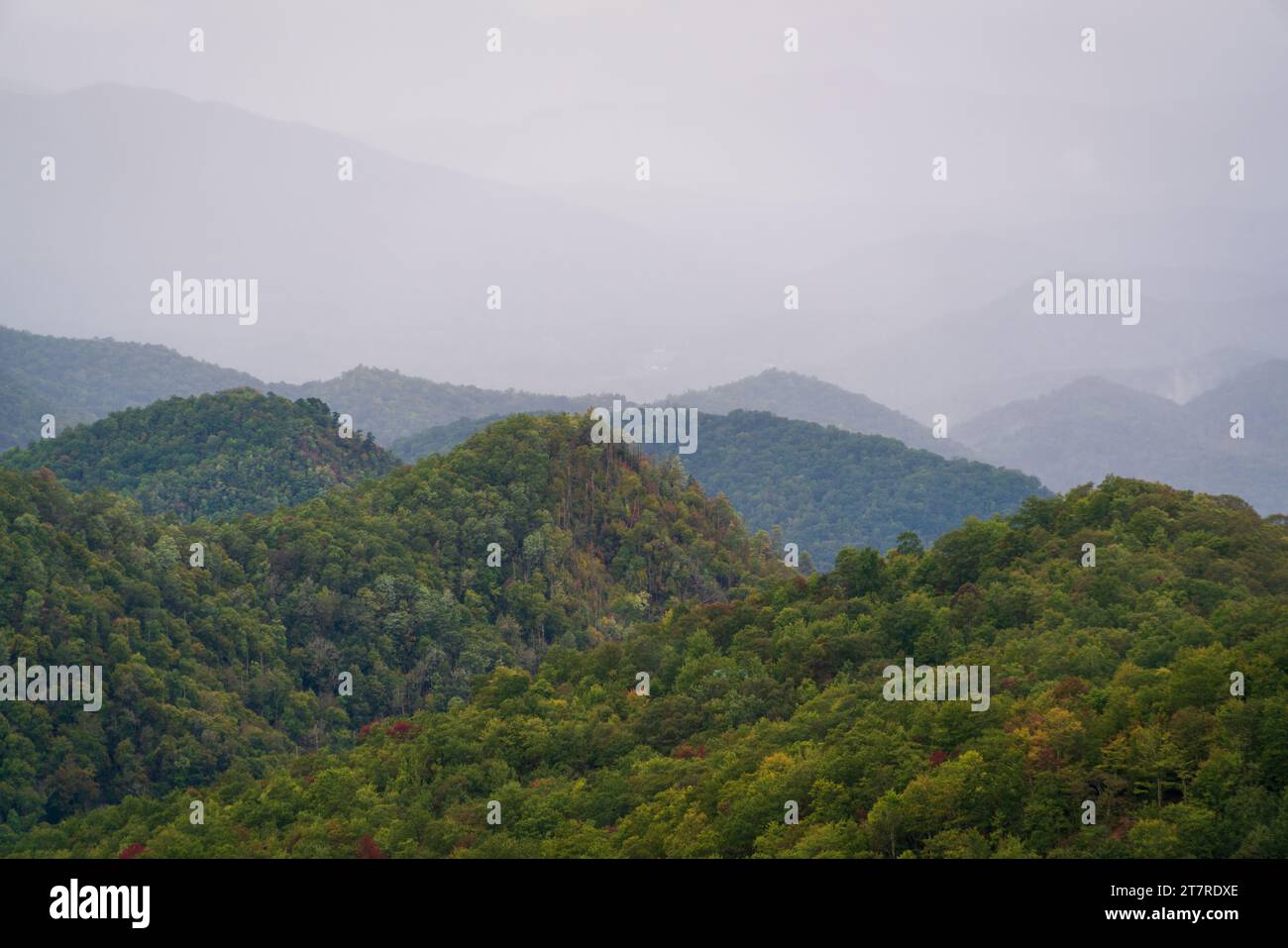 Blue Ridge Parkway, célèbre route reliant le parc national de Shenandoah au parc national des Great Smoky Mountains Banque D'Images