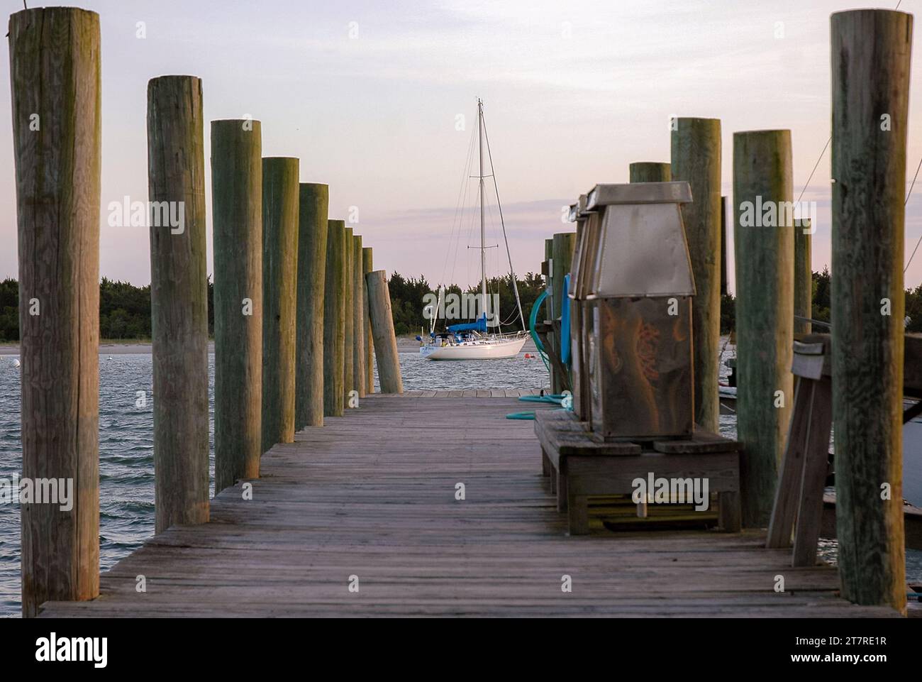 La ville de Beaufort en Caroline du Nord par une journée ensoleillée d'été Banque D'Images