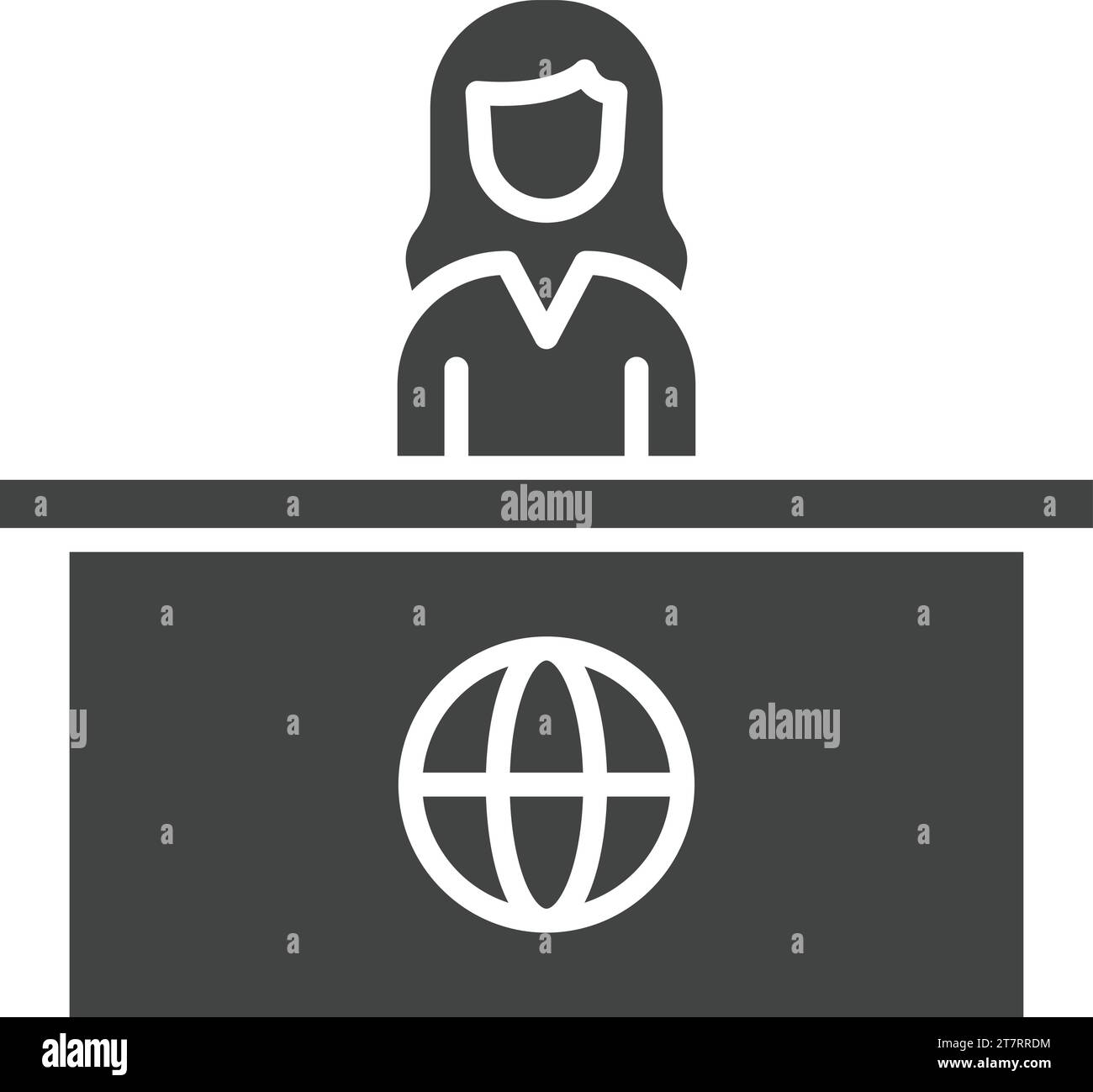 Image vectorielle de l'icône Anchor femelle. Illustration de Vecteur