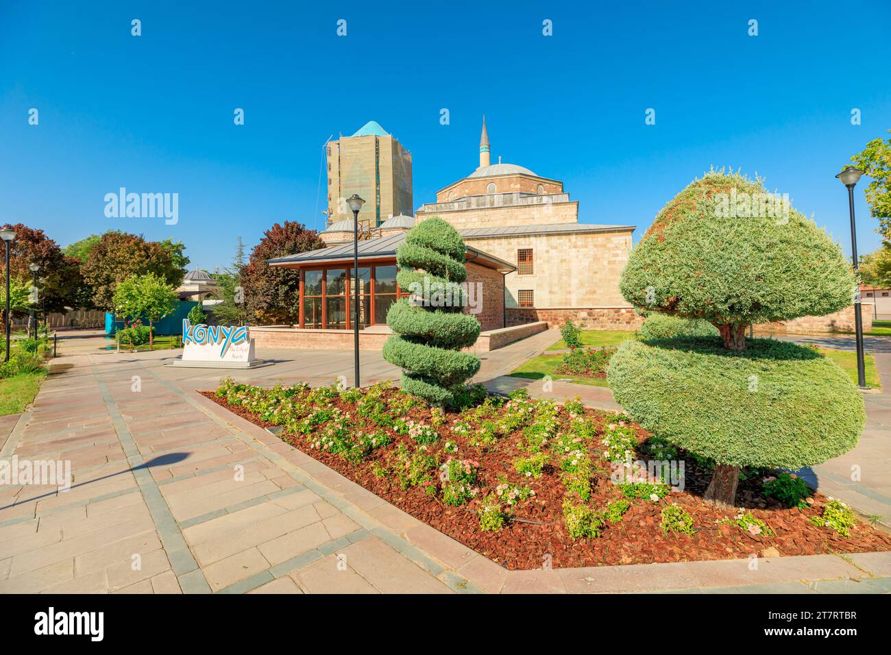 Le musée Mevlana est un lieu d'une signification spirituelle et culturelle profonde. Ancienne loge du séminaire dervich de l'ordre Mevlevi, un ordre religieux soufi Banque D'Images