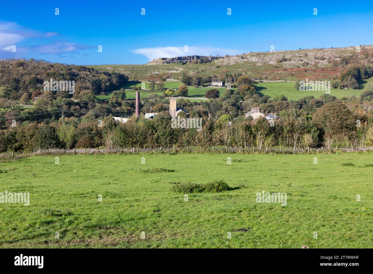 Une vue sur les terres agricoles à John Roberts Holdings Ltd Régler Banque D'Images