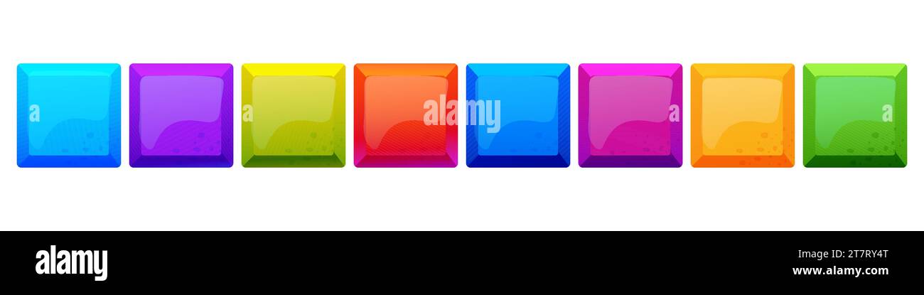 Jeu de briques, blocs colorfull, puzzle dans le style de bande dessinée isolé sur fond blanc. Formes créatives détaillées. Illustration vectorielle Illustration de Vecteur