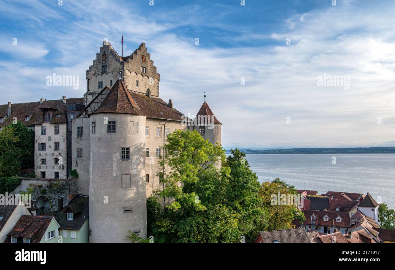 Château de Meersburg sur le lac de Constance, Bade-Württemberg, Allemagne, Europe Banque D'Images