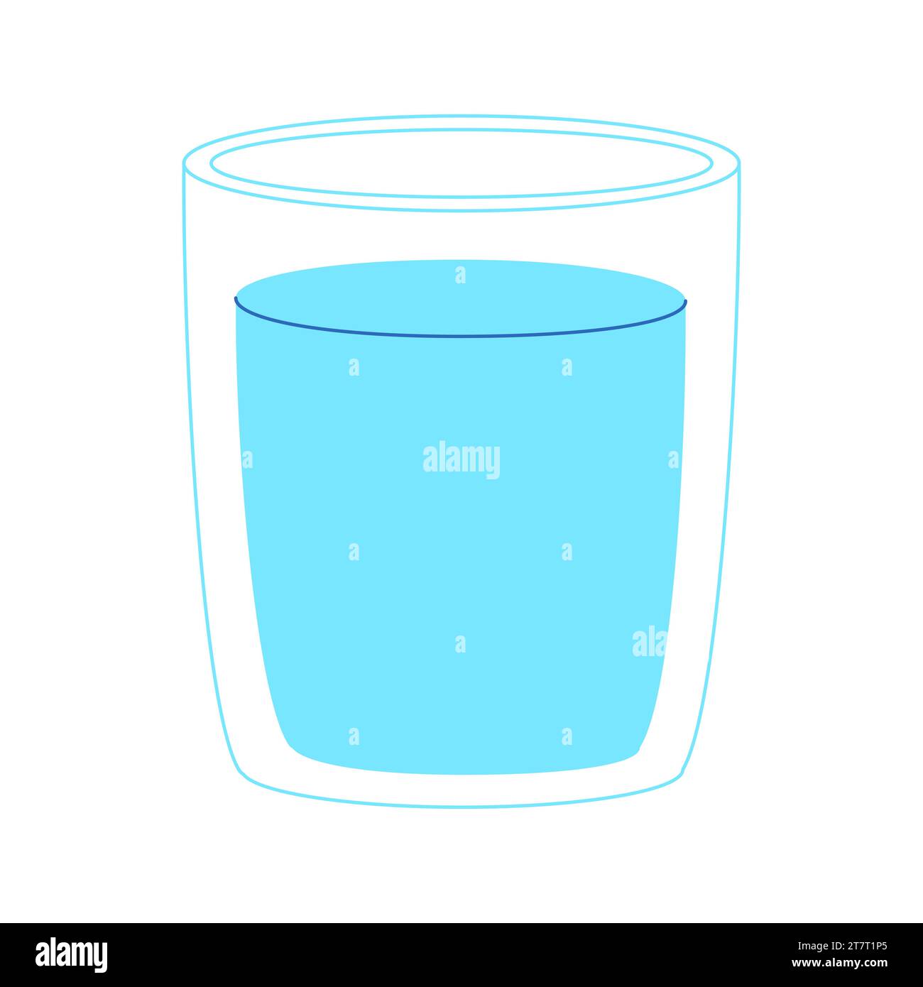 verre d'eau bleue boisson fraîche nature pureté santé nutriments minéraux rafraîchissement boisson non alcoolisée Illustration de Vecteur