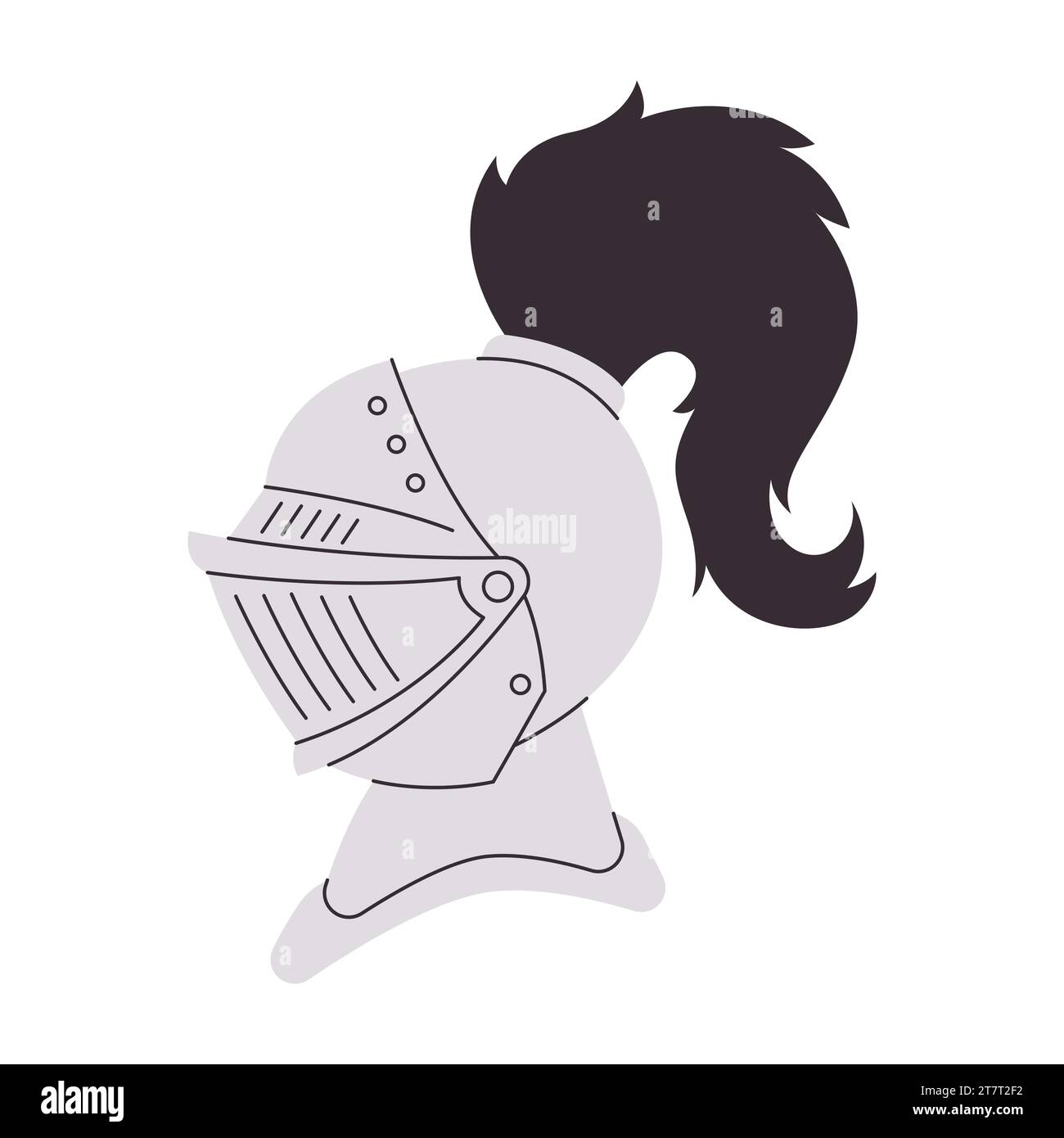 casque de joute chevalier médiéval protection de la tête pour la bataille de guerre soldat royal uniforme ancien bouclier Illustration de Vecteur