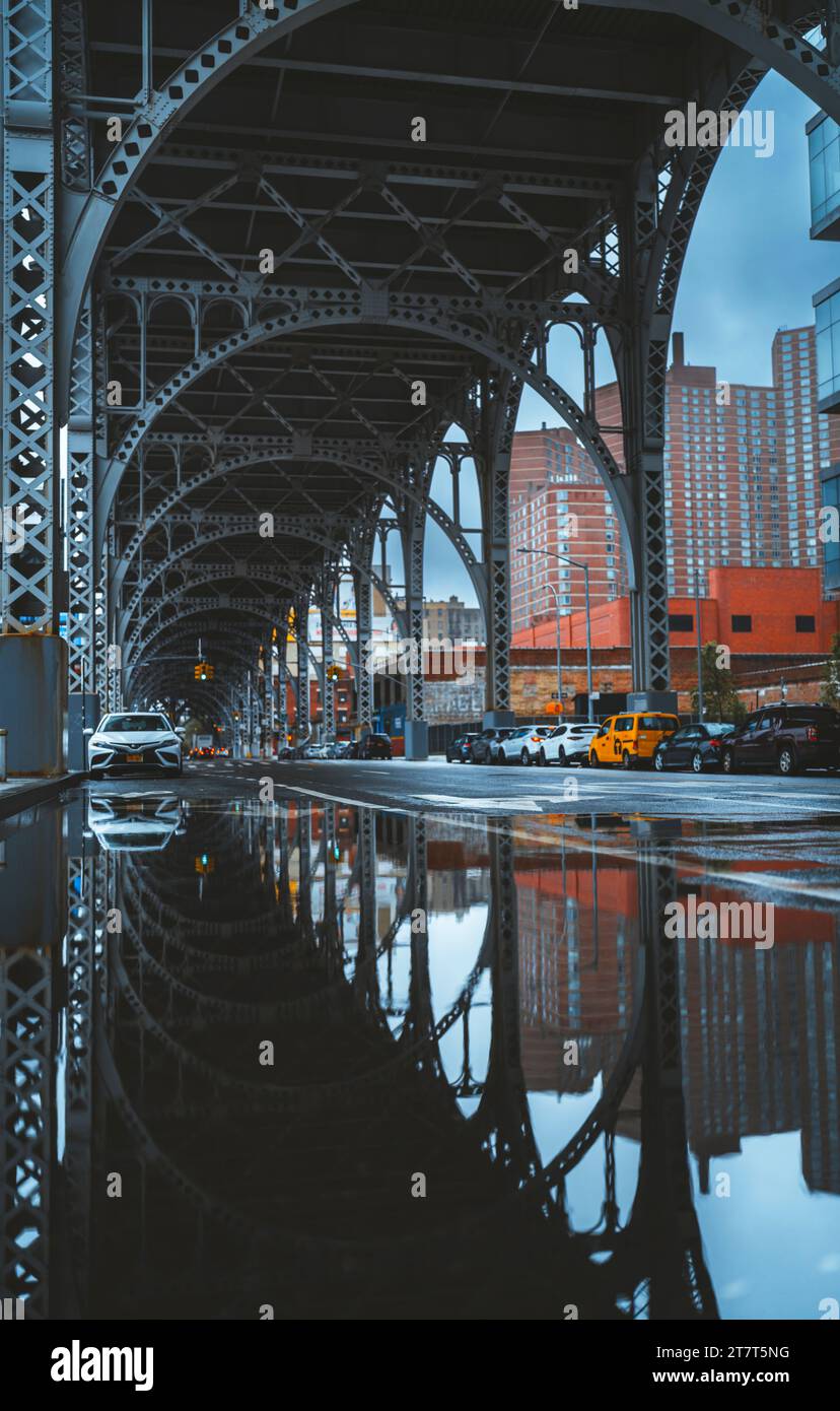 Pont à Harlem New York Banque D'Images