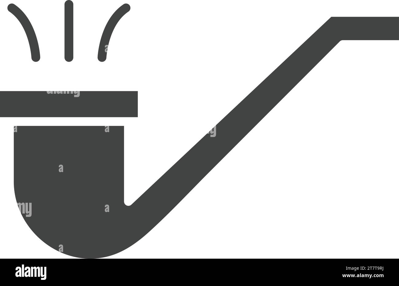 Image vectorielle d'icône de pipe à fumer. Illustration de Vecteur