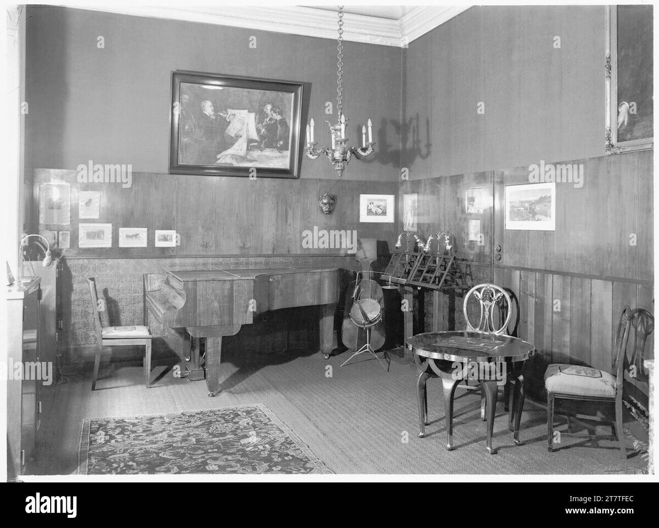 Martin Gerlach jun. Appartement Arthur et Leonie Friedmann, Vienne I., Bellariastraße 4/1. Stock, salle de musique. Loud 1906-1907, Aufnahme 1930 Banque D'Images