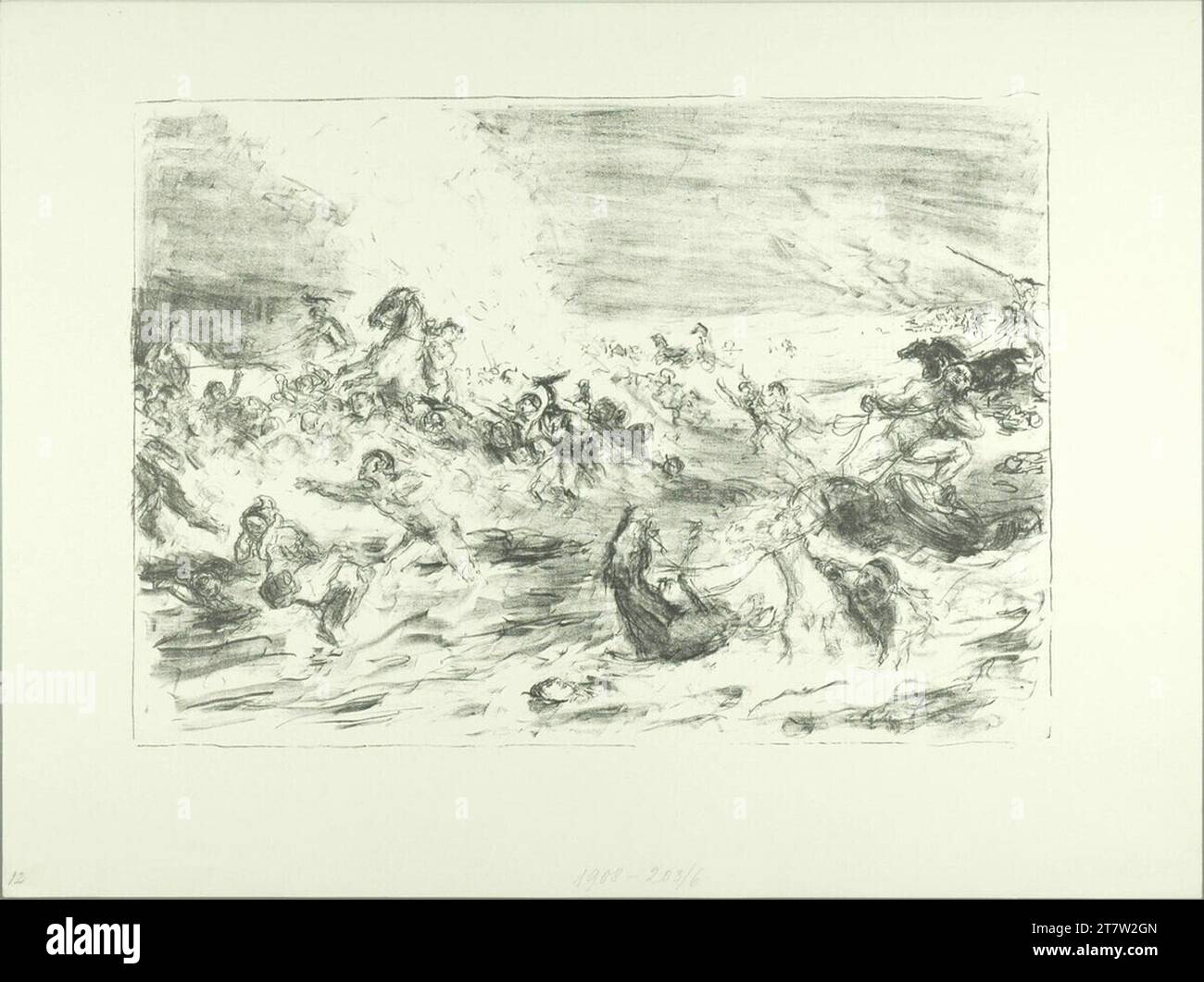 Max Slevogt Achill ; bataille. Lithographie 1907, 1907 Banque D'Images