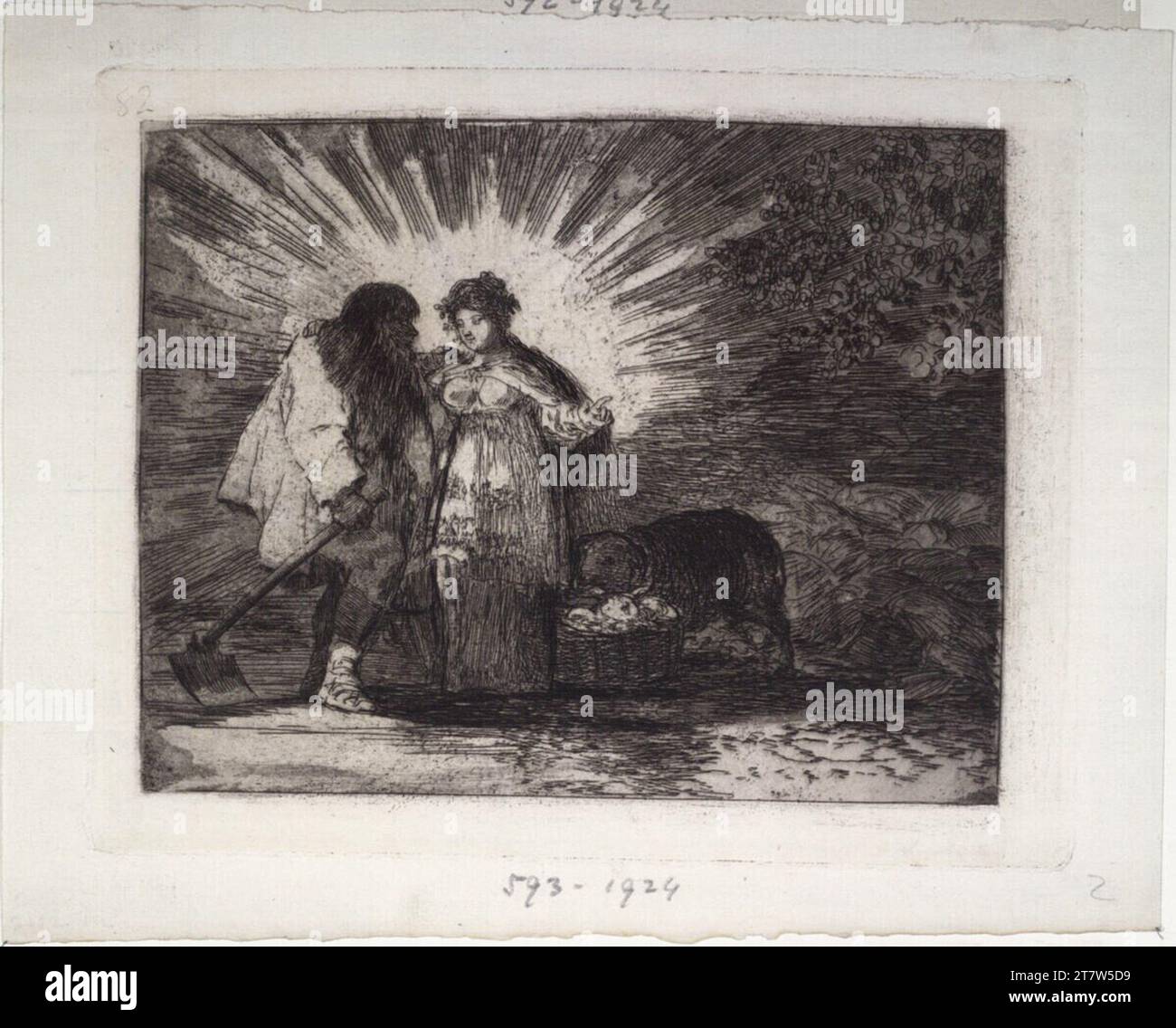 Francisco José de Goya y Lucientes les désastres de la guerre : c'est vrai - das ist das wahre. Gravure, aquatinte 1810-1820 / 1. Ausgabe 1863 Banque D'Images