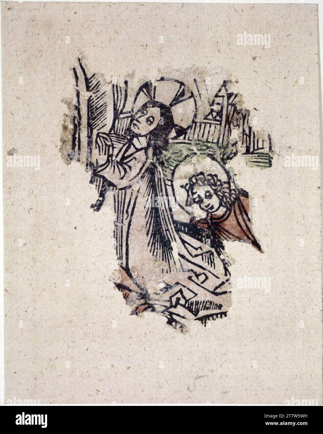 Anonym Oilberg (fragment). Gravure sur bois, colorée Banque D'Images