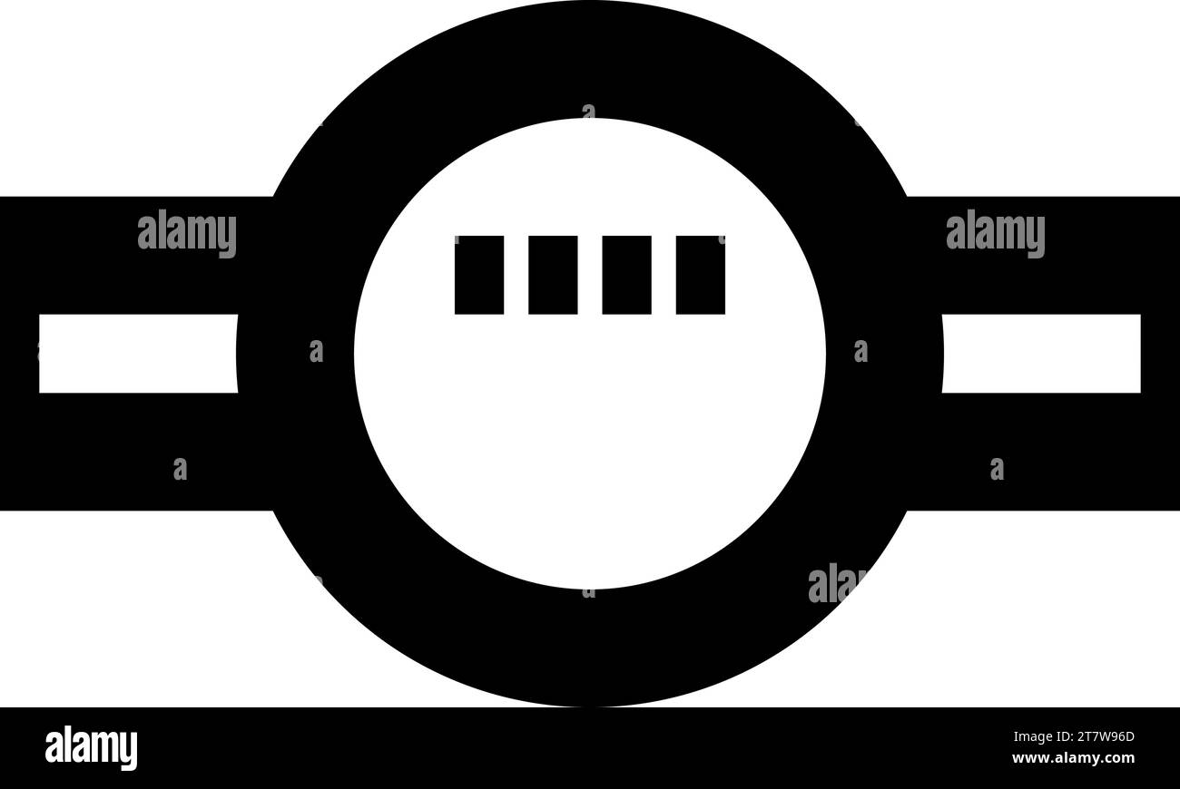 Compteur d'eau mesurant l'équipement sanitaire icône de couleur noire illustration vectorielle image de style plat simple Illustration de Vecteur