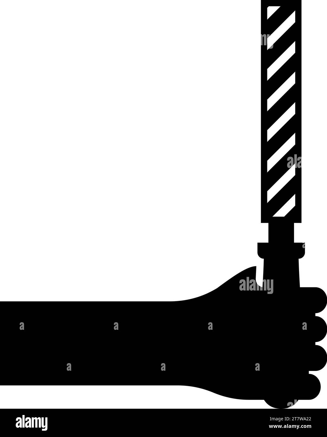Outil de limage dans la râpe métallique à main dans le bras utiliser l'équipement d'instrument manuel pour le travail de menuiserie icône de couleur noire illustration vectorielle image de style plat simple Illustration de Vecteur