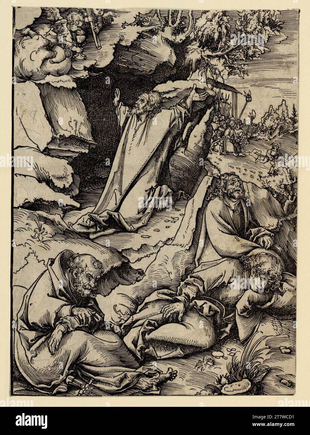 Lucas Cranach d. Ä. Christ sur le Ölberg (passion du Christ, 1). Gravure sur bois 1509, 1509 Banque D'Images