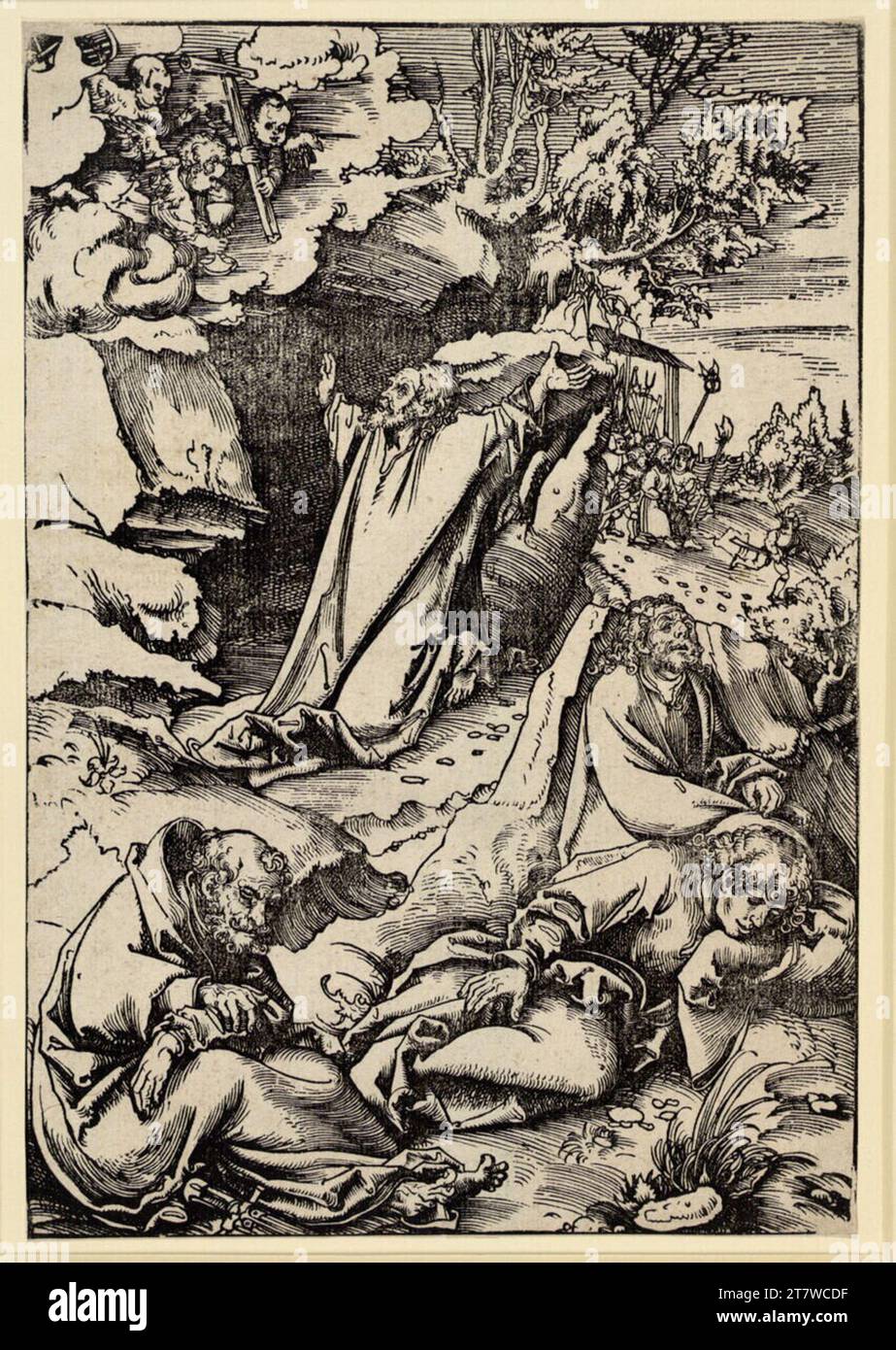 Lucas Cranach d. Ä. Christ sur le Ölberg (passion du Christ, 1). Gravure sur bois 1509, 1509 Banque D'Images
