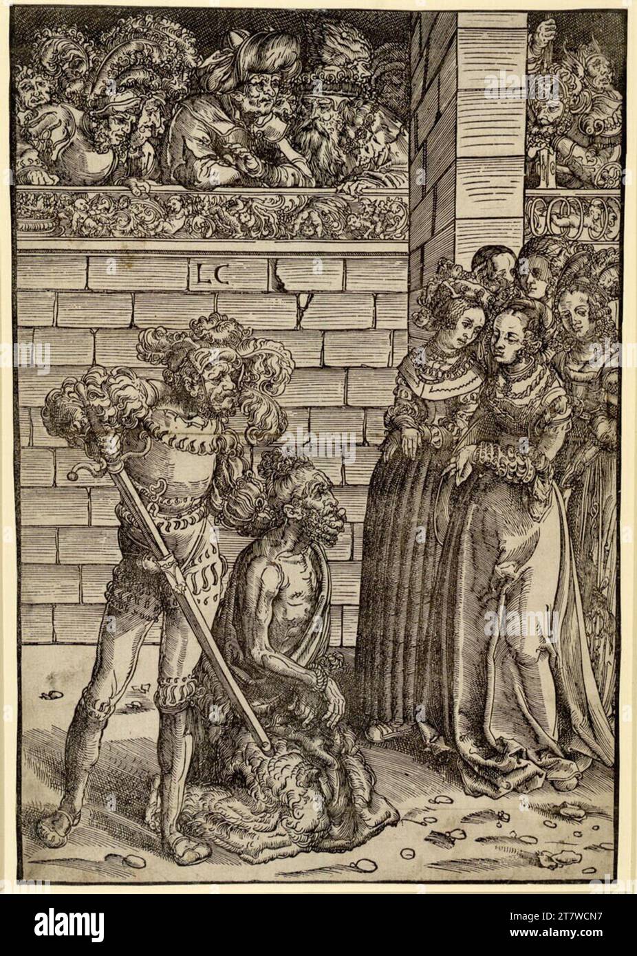 Lucas Cranach d. Ä. La décapitation de Jean-Baptiste. Gravure sur bois vers 1508/09 Banque D'Images