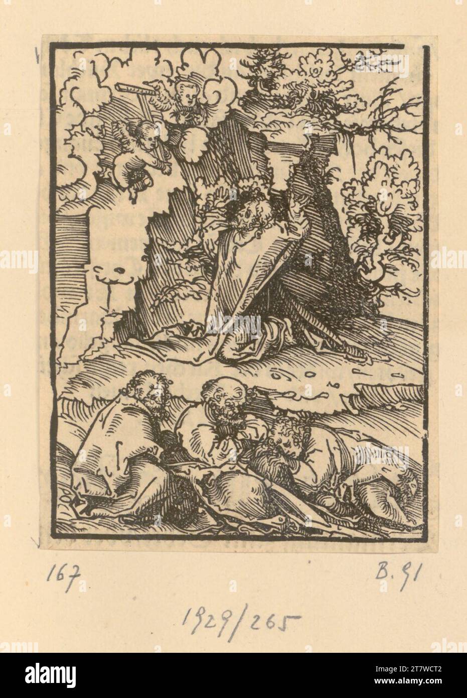 Lucas Cranach d. Ä. Christ sur le Ölberg. Gravure sur bois Banque D'Images
