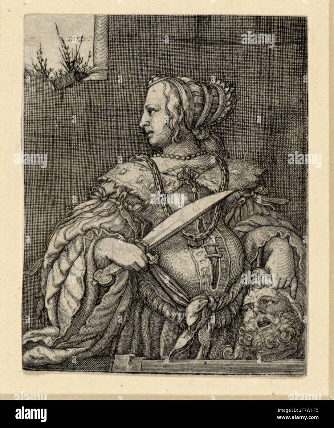 Barthel Beham Judith. Gravure sur cuivre Banque D'Images