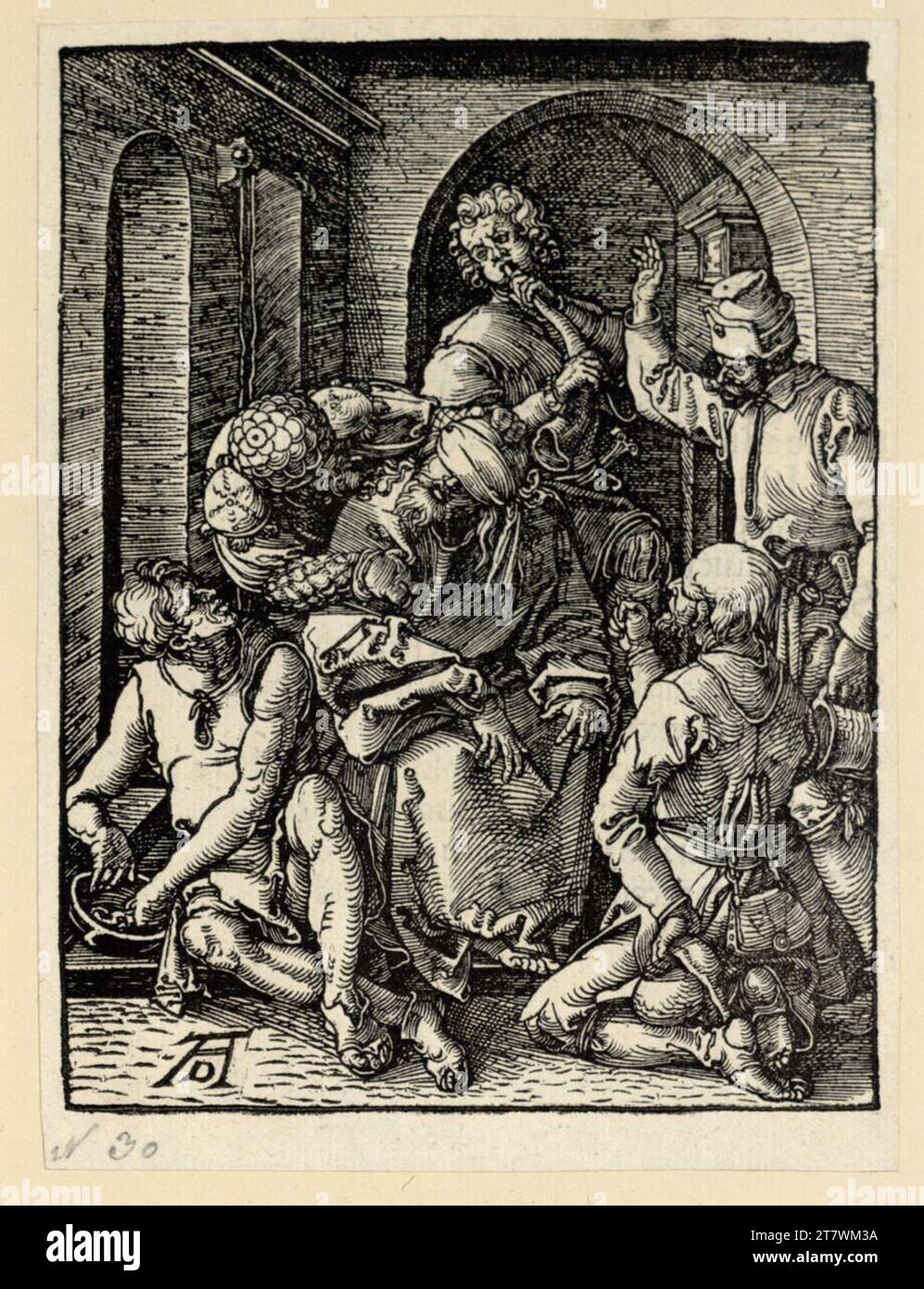 Albrecht Dürer la moquerie du Christ (petite passion, 15). Gravure sur bois vers 1508/09 Banque D'Images