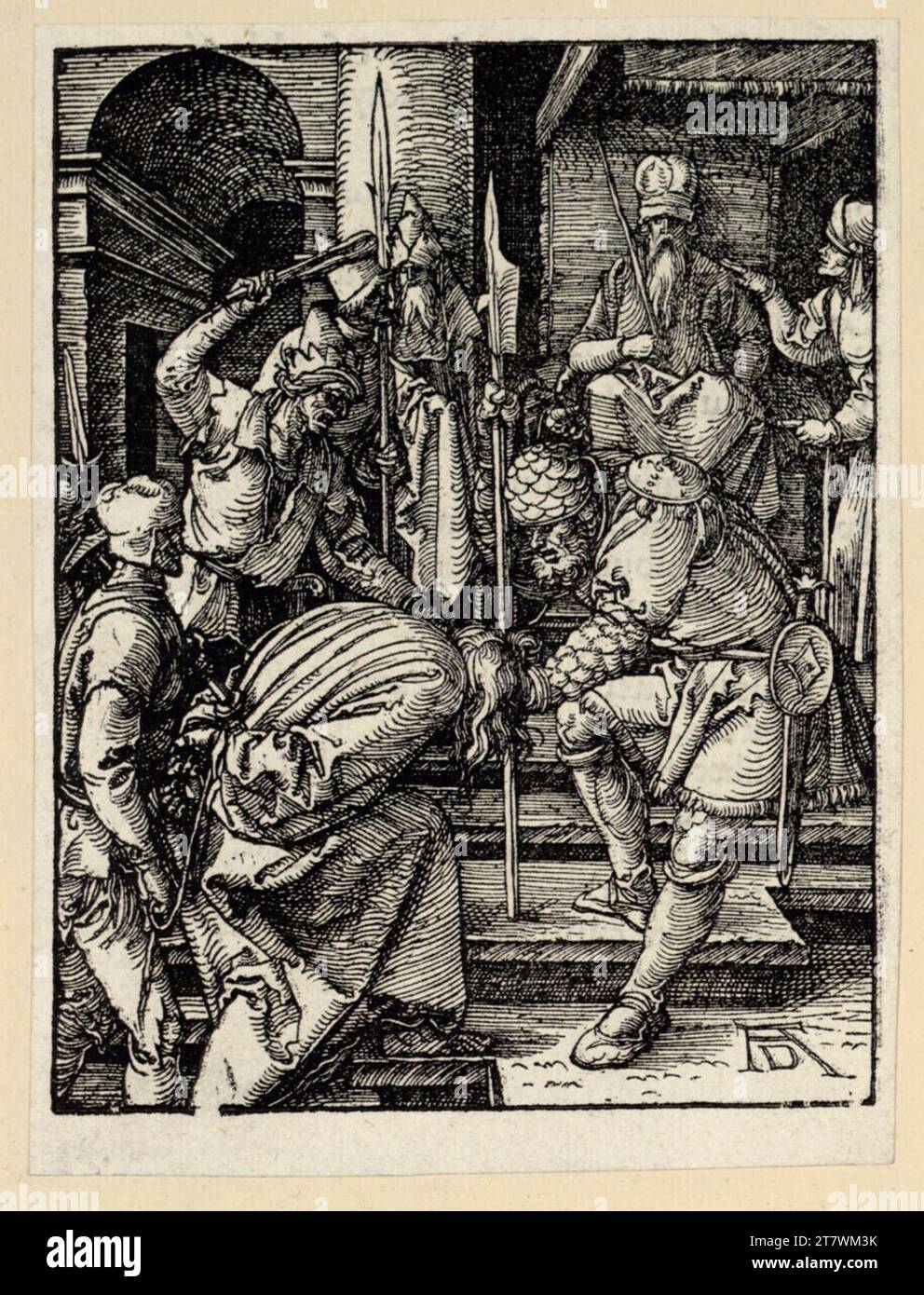 Albrecht Dürer Christ devant Anna (petite passion, 13). Gravure sur bois vers 1508/09 Banque D'Images