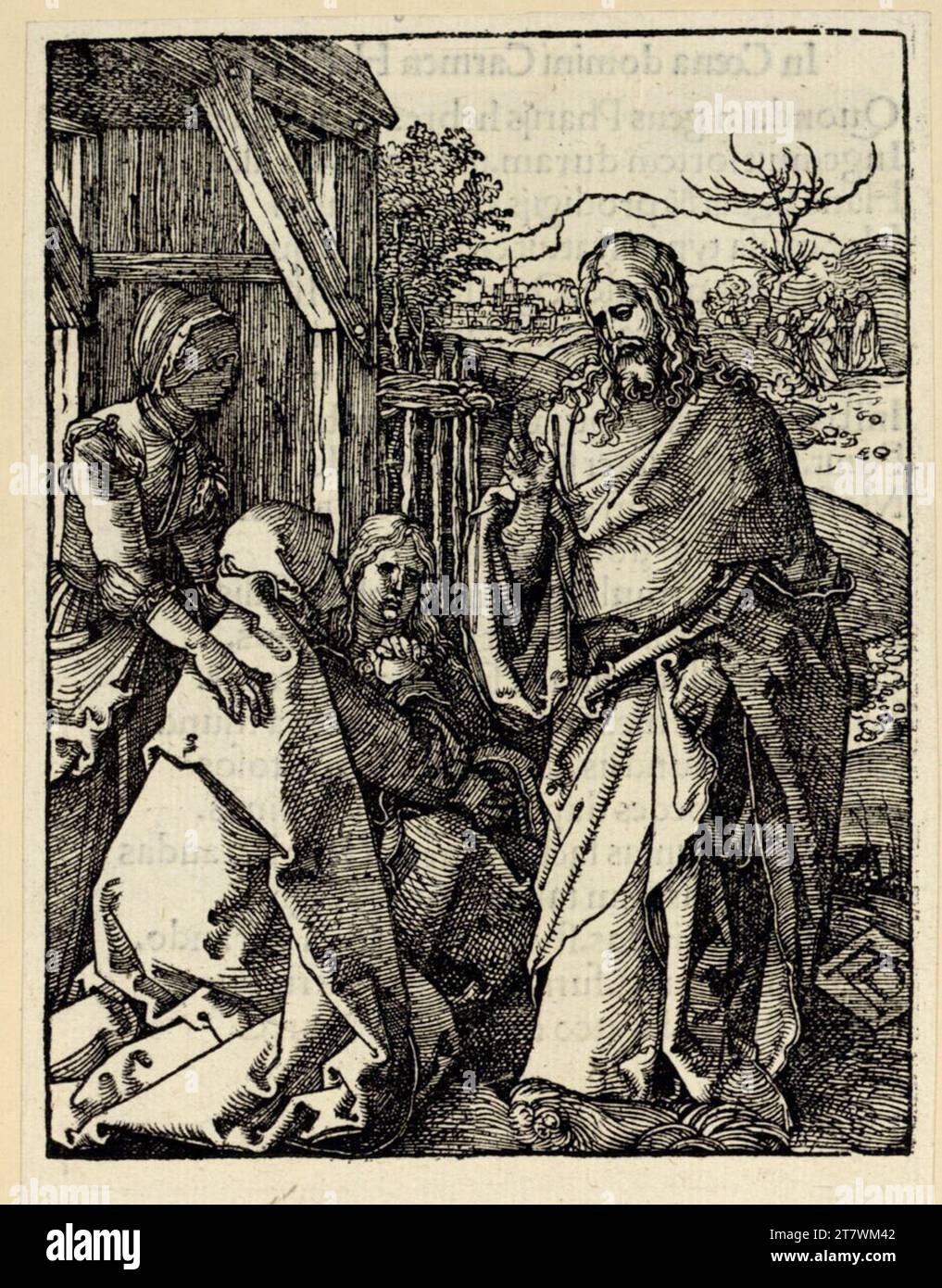 Albrecht Dürer l'adieu au Christ de sa mère (Little passion, 8). Gravure sur bois vers 1508/09 Banque D'Images