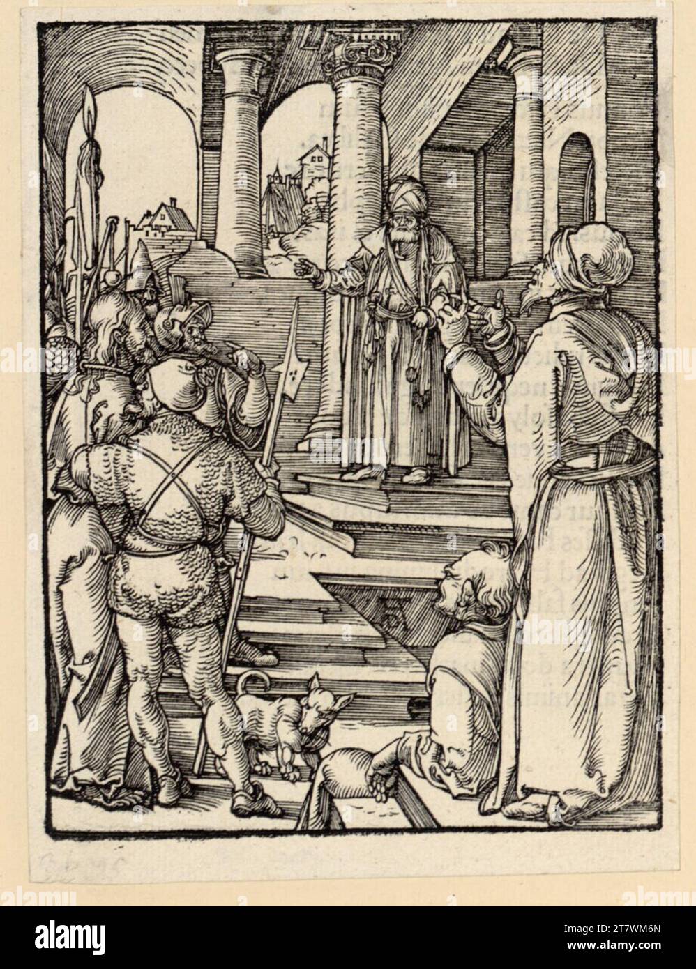 Albrecht Dürer Christ avant Pilate (petite passion, 16). Gravure sur bois vers 1508/09 Banque D'Images