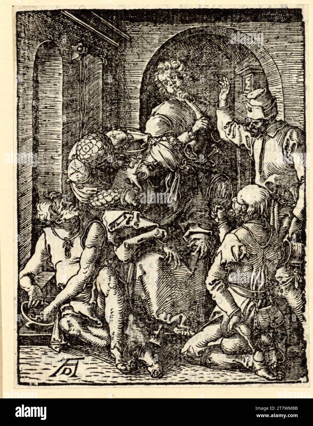 Albrecht Dürer la moquerie du Christ (petite passion, 15). Gravure sur bois vers 1508/1509 Banque D'Images