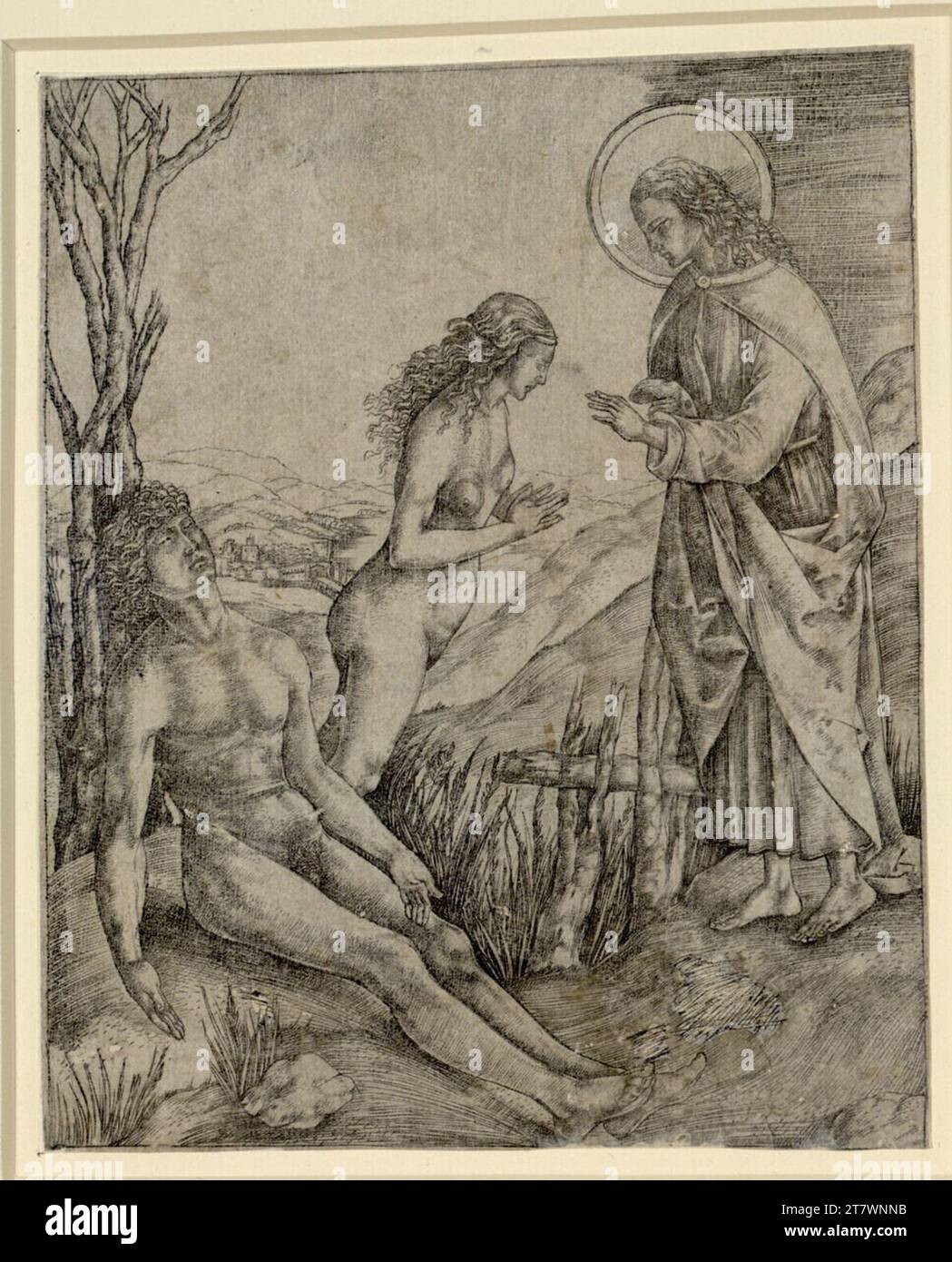 Cristofano di Michele gen. il Robetta la création EVAS. Gravure sur cuivre (1460) , 1460 Banque D'Images