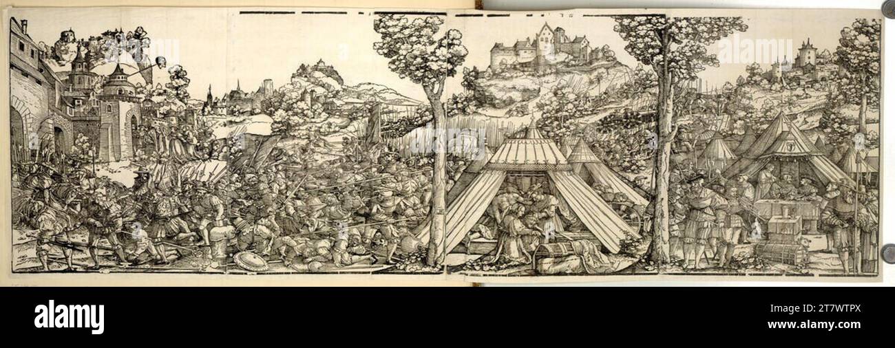 Hans Schäufelin le siège de Bethulia - Judith et Holophernes. Gravure sur bois de quatre bâtons vers 1530 Banque D'Images