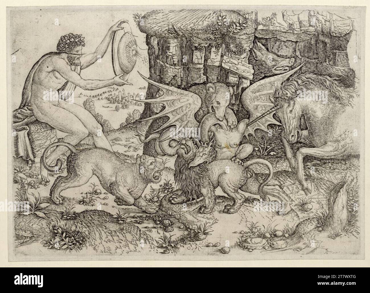 Jean couette poison et antidote. Gravure sur cuivre imprimée vers 1501-1515 Banque D'Images