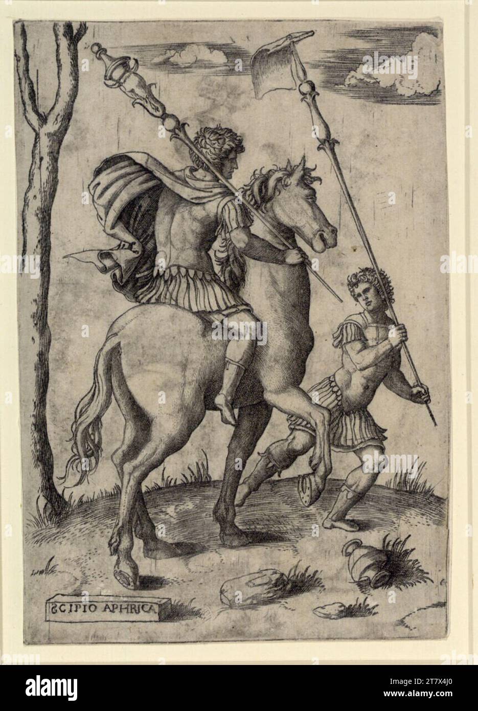 Marcantonio Raimondi Scipio. Gravure sur cuivre imprimée vers 1509 Banque D'Images