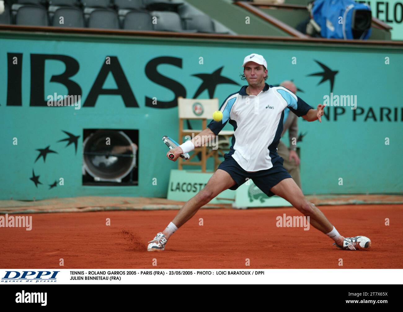 TENNIS - ROLAND GARROS 2005 - PARIS (FRA) - 23/05/2005 - PHOTO : LOIC BARATOUX / DPPI JULIEN BENNEAU (FRA) Banque D'Images