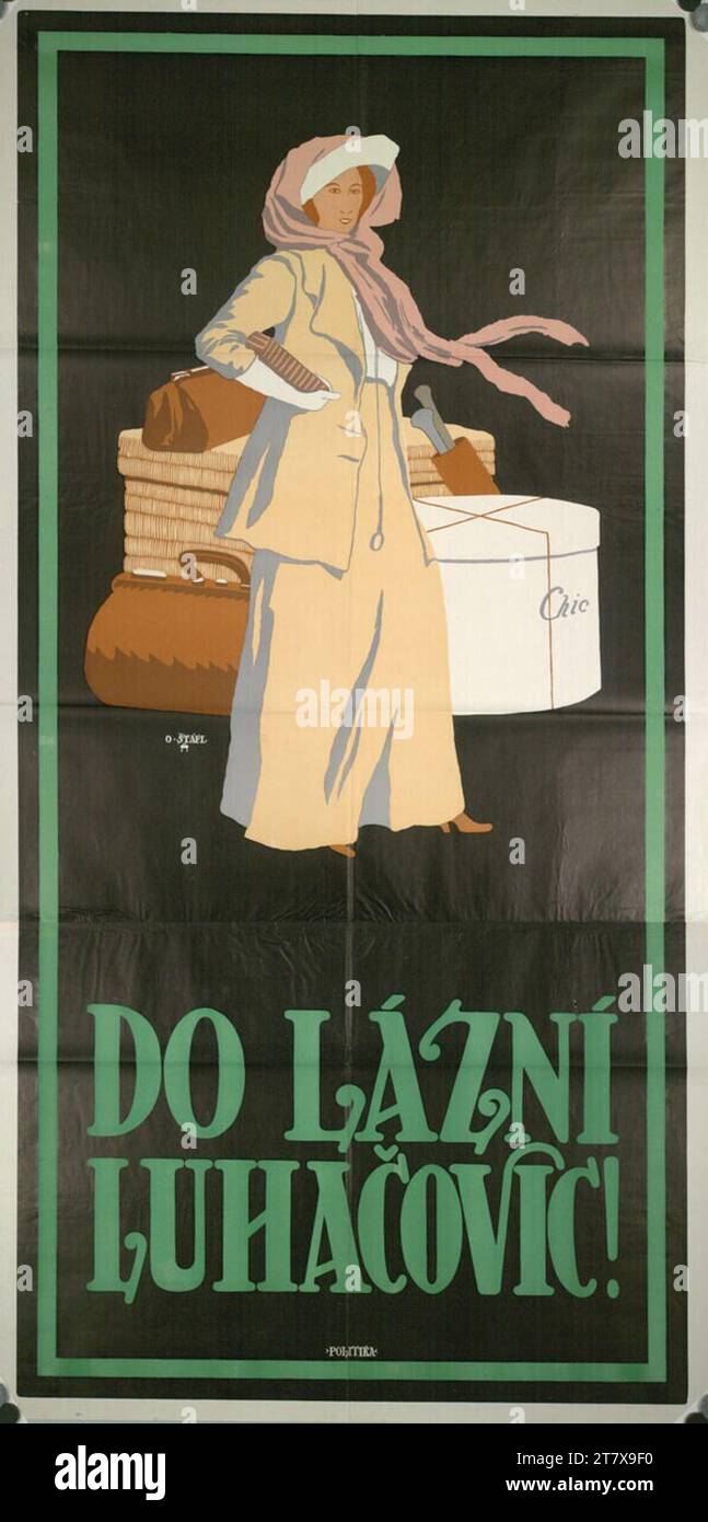 Ottakar Stafl à Luhacovic Spa. Couleur autour de 1910 Banque D'Images