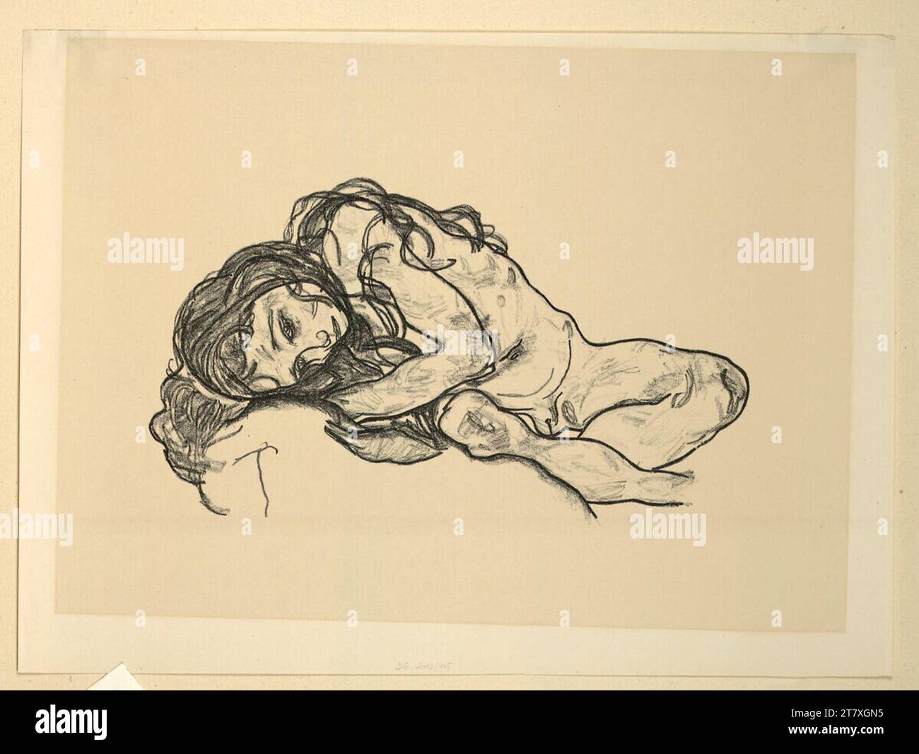Egon Schiele Girl. Chalkithography 1918/1922, 1918/1922 Banque D'Images