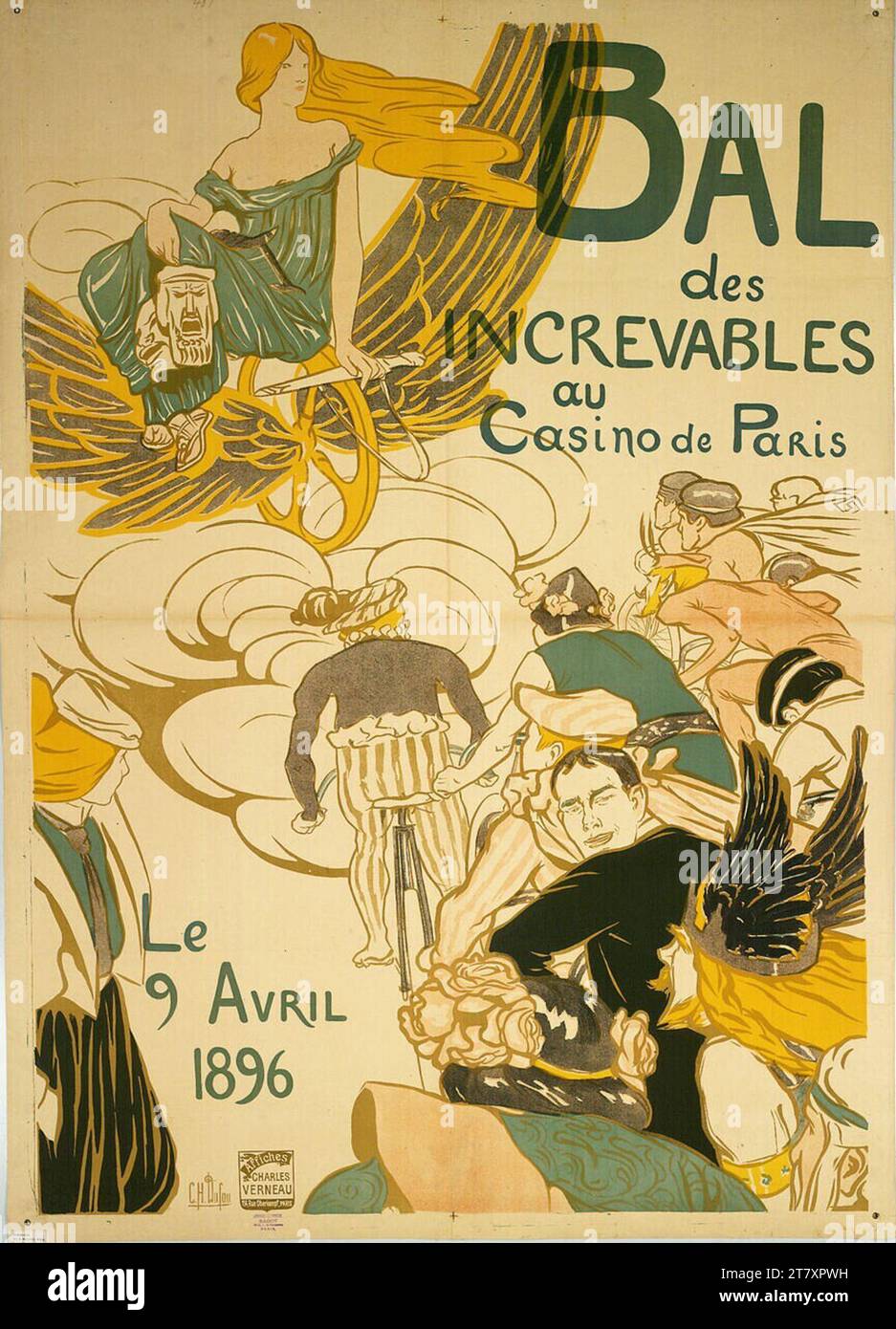 Clémentine Hélène Dufau Bal des Incredible au Casino de Paris ; 9 avril 1896. Couleur 1896, 1896 Banque D'Images