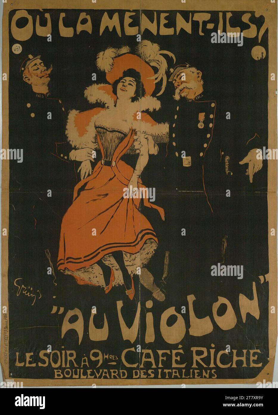 Jules Alexandre Grün où le mènent-ils ? "Au violon" ; Boulevard des Italiens. Couleur 1897, 1897 Banque D'Images