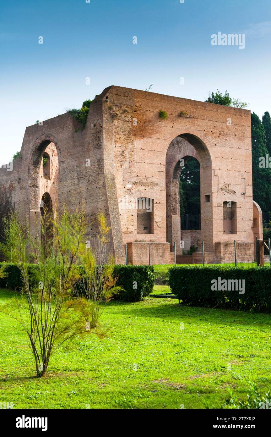 Extérieur, Thermes de Caracalla, Maison de jardin, site du patrimoine mondial de l'UNESCO, Rome, Latium (Latium), Italie, Europe Banque D'Images