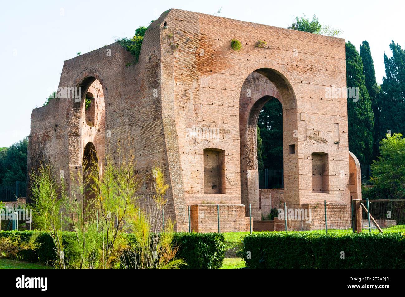 Extérieur, Thermes de Caracalla, Maison de jardin, site du patrimoine mondial de l'UNESCO, Rome, Latium (Latium), Italie, Europe Banque D'Images