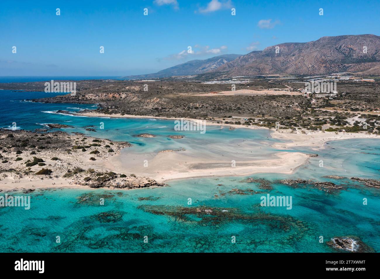 Elafonisi Beach, côte ouest, Crète, Îles grecques, Grèce, Europe Banque D'Images