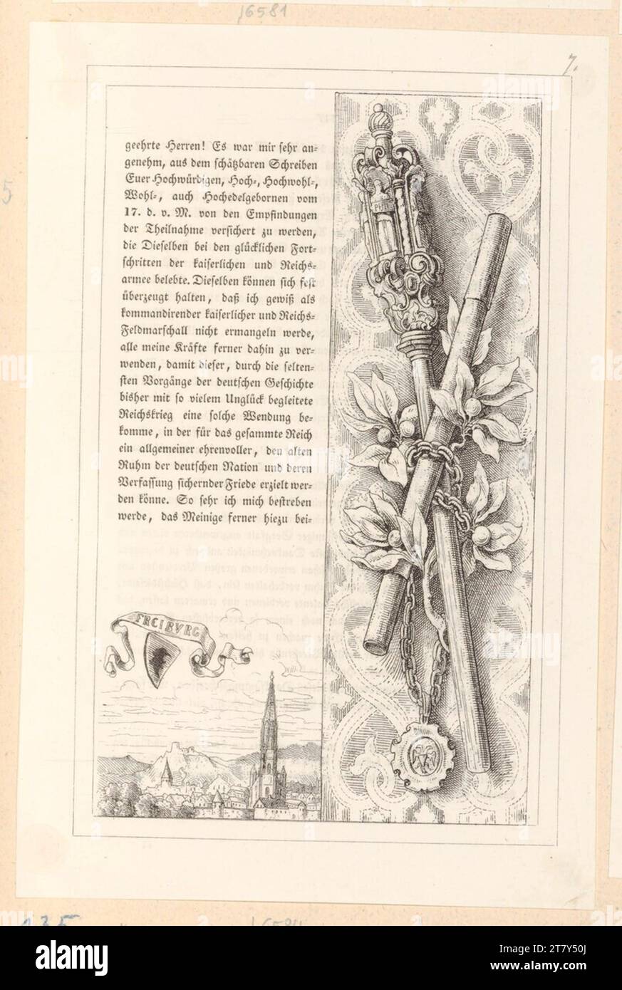 Moritz von Schwind (Zeichner_in der Vorlage) Duller, Eduard : Archiduc Carl d'Autriche (illustration de livre). Point en bois 1847, 1847 Banque D'Images