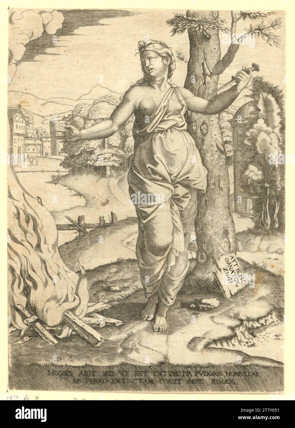 Unbestimmt Dido. Gravure sur cuivre 1500-1599, 1500/1599 Banque D'Images