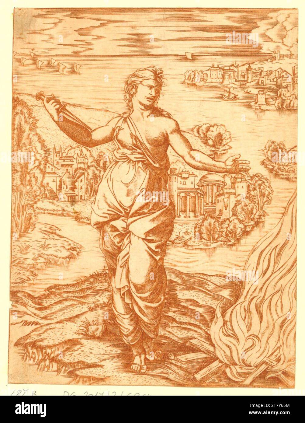 Unbestimmt Dido. Gravure sur cuivre (rouge -brun) 1500-1650 , 1500/1650 Banque D'Images