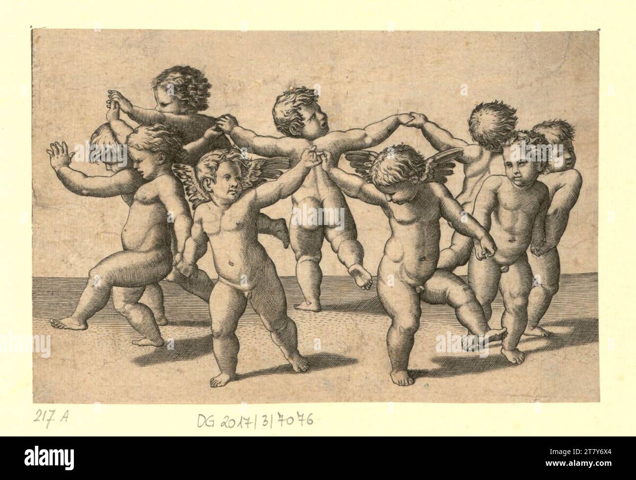 Marco Dente Puttenanz. Gravure sur cuivre 1510-1517, 1510/1517 Banque D'Images