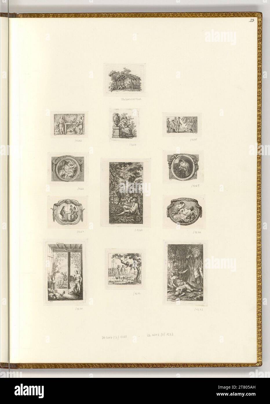 Salomon Gessner (Ausführende_r Künstler_in) vignettes avec différentes représentations. gravure 1750-1788, 1750/1788 Banque D'Images