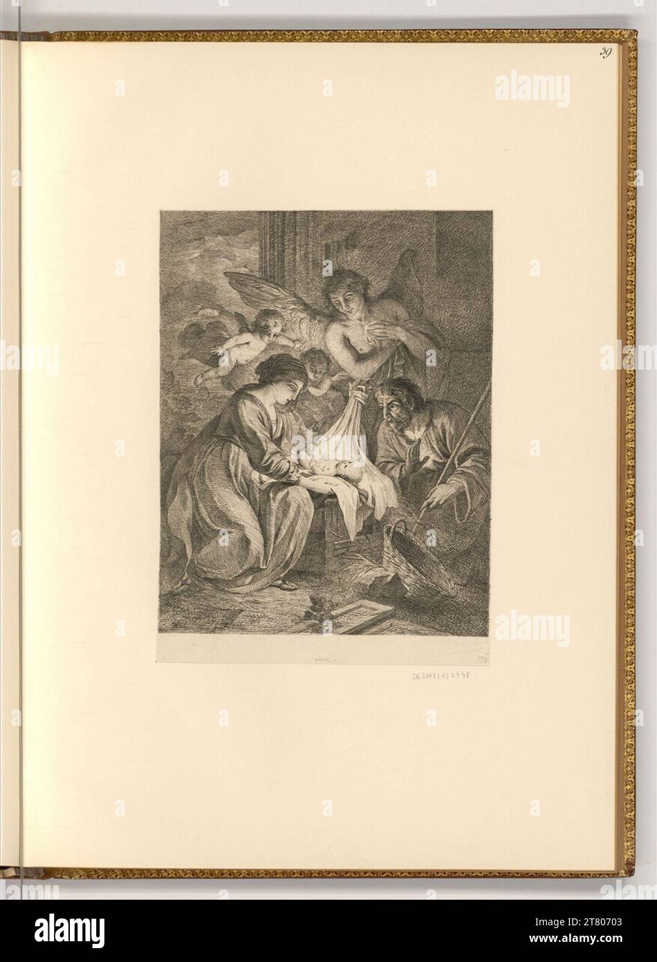Joseph Hauber (Ausführende r Künstler in) la naissance du Christ. gravure vers 1796 Banque D'Images