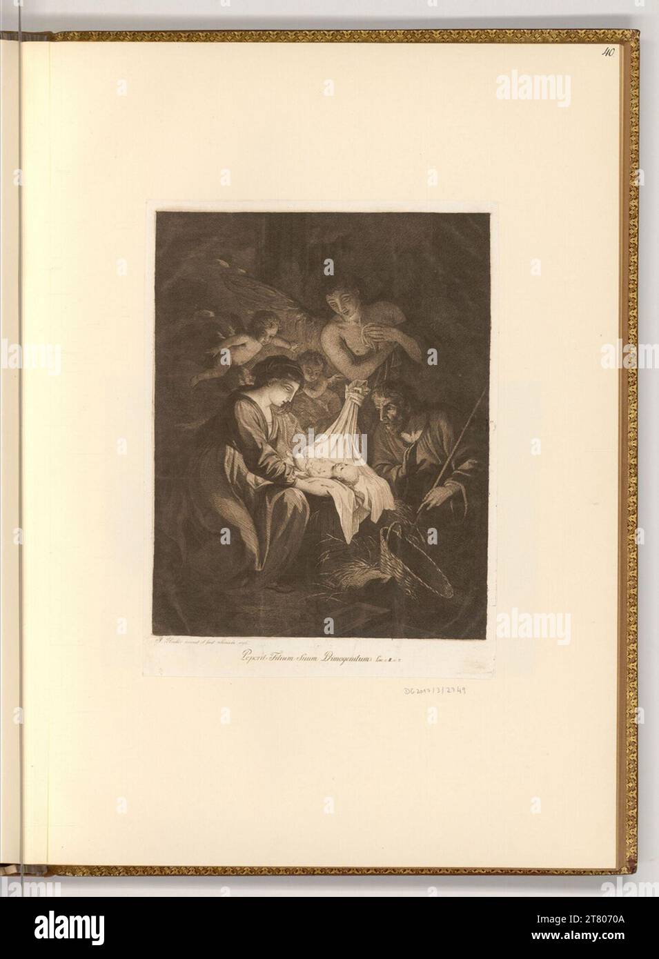 Joseph Hauber (Ausführende r Künstler in) la naissance du Christ. Gravure, aquatinte 1796, 1796 Banque D'Images