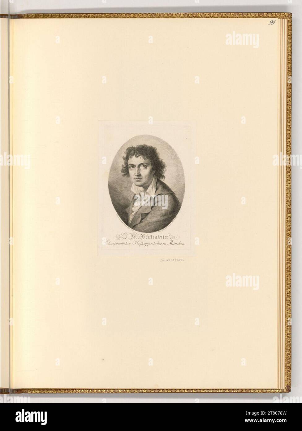 Joseph Hauber (graveur) Portrait Johann Michael Mettenleiter. gravure 1800, 1800 Banque D'Images