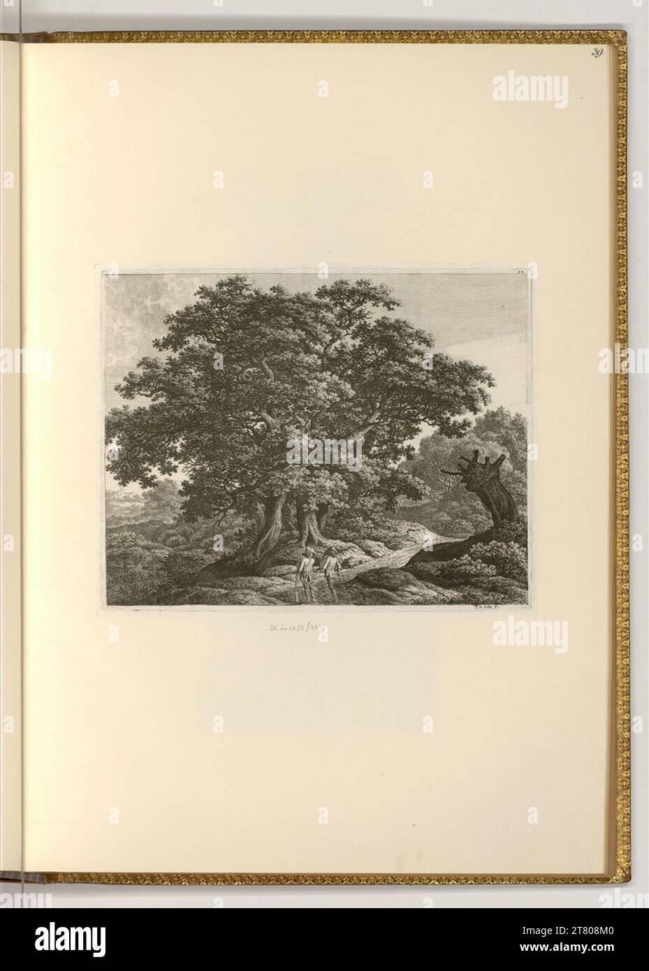 Carl Wilhelm Kolbe (le plus âgé) deux chasseurs à la lisière de la forêt. gravure 1777-1835, 1777/1835 Banque D'Images