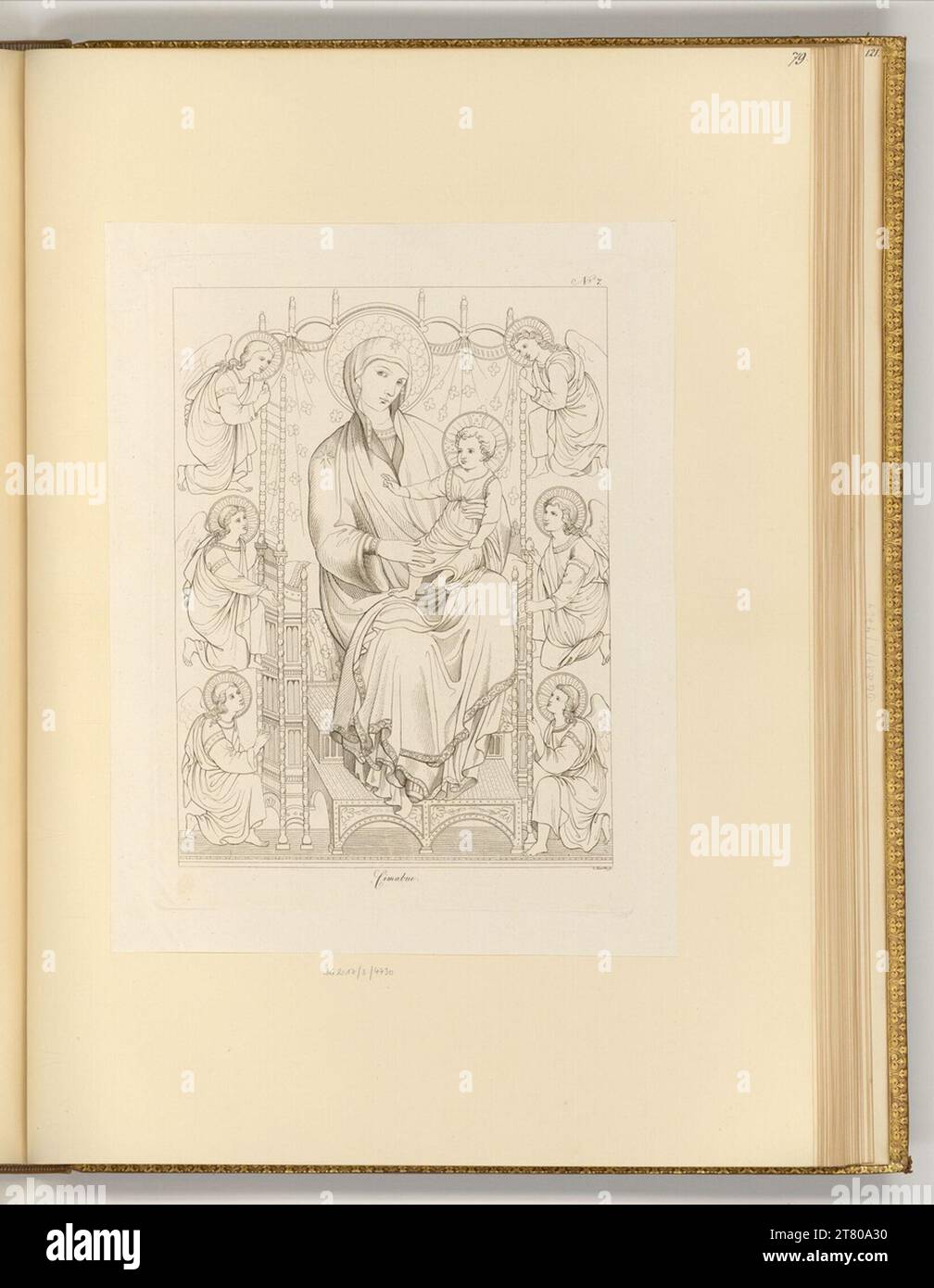 Franz Riepenhausen Cimabue : Throngende Madonna. gravure 1810-1820, 1810/1820 Banque D'Images